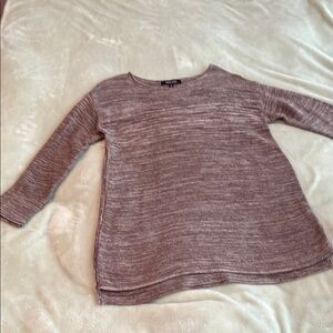 Ellen Tracy Brown Crew Neck Sweater Relaxed Fit